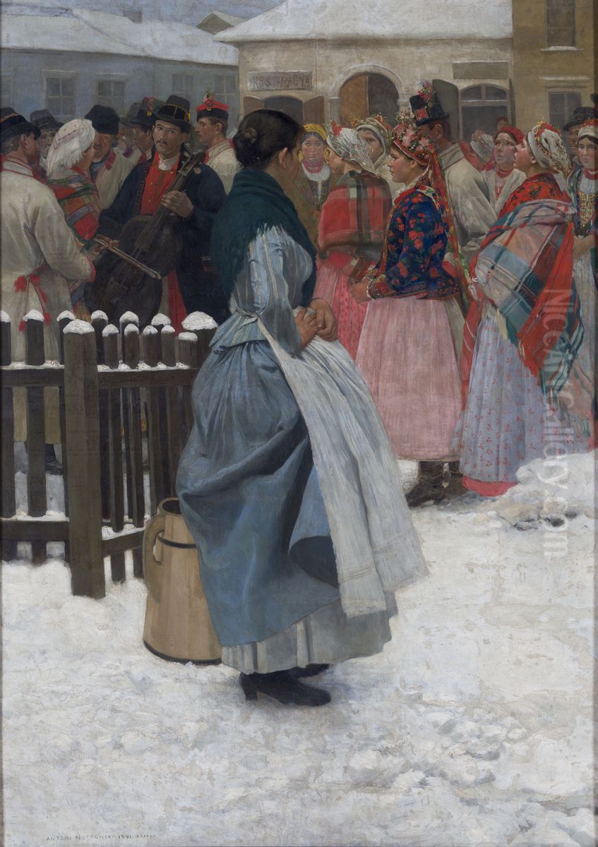 The Weeding Is Coming Oil Painting by Antoni Piotrowski