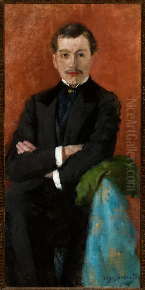 Portrait of Jozef Czajkowski Oil Painting by Olga Boznanska
