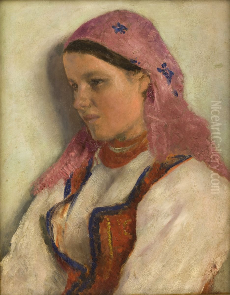 Dziewczyna z Bronowic Oil Painting by Aleksander Gierymski
