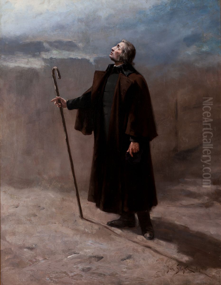 Mickiewicz as a Pilgrim Oil Painting by Jan Styka
