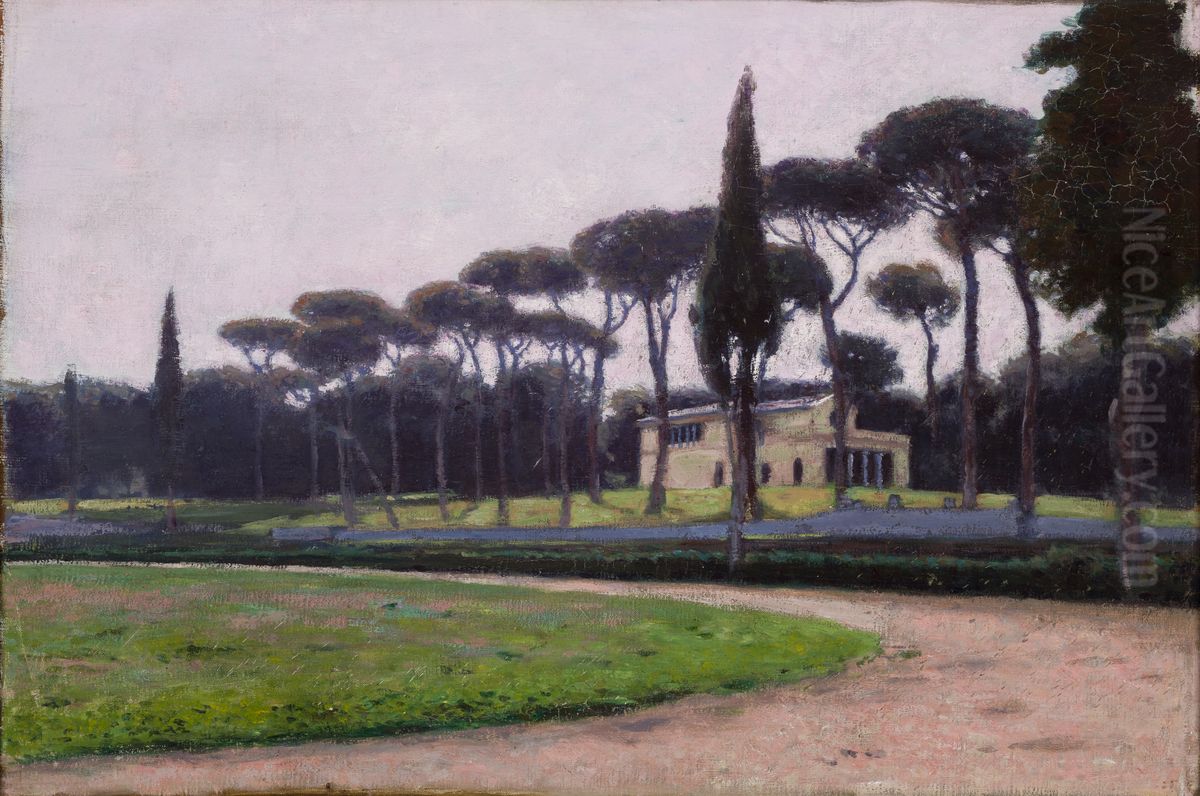 Villa Borghese in Rom Oil Painting by Aleksander Gierymski