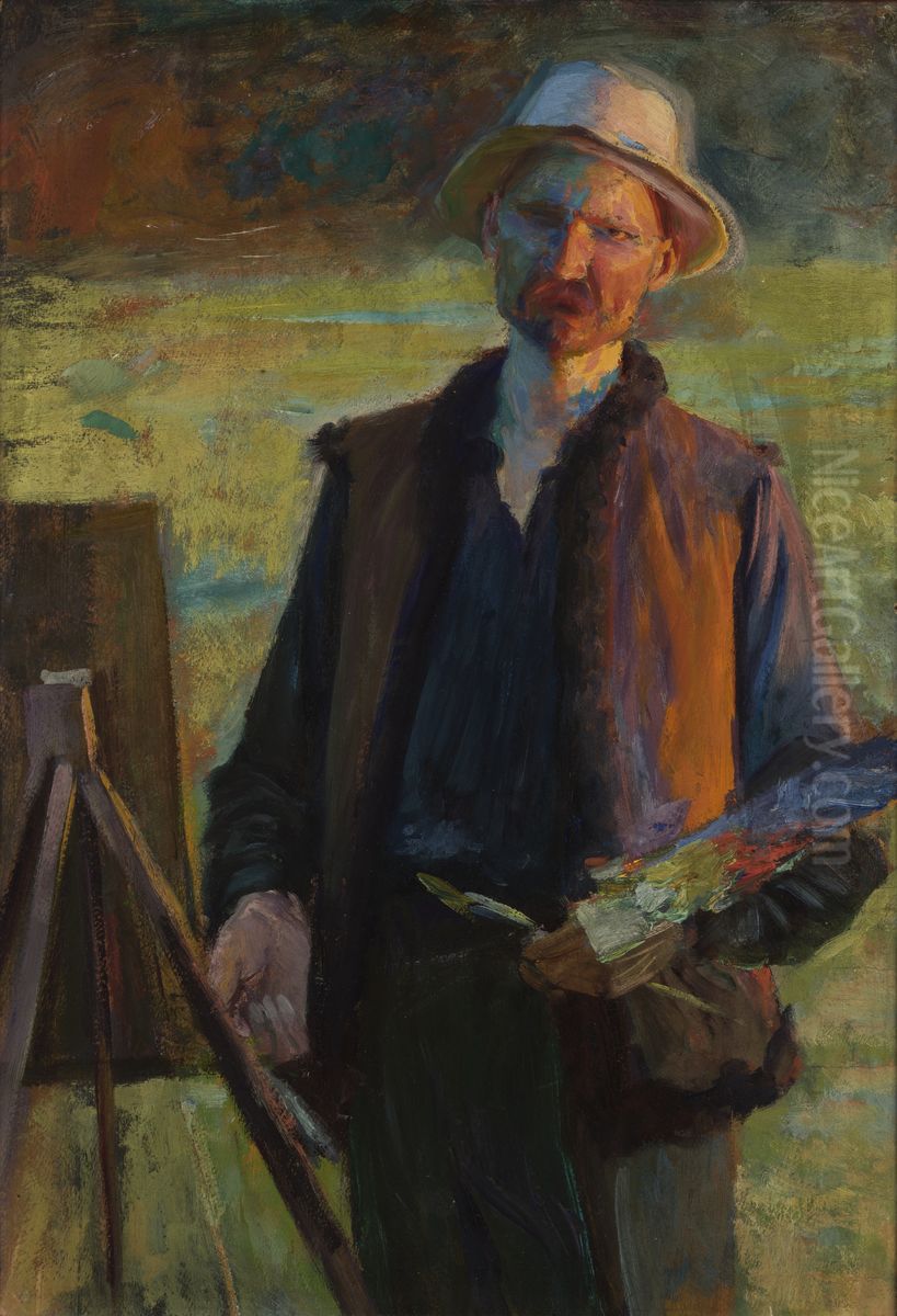 Self-Portrait Oil Painting by Leon Wyczolkowski