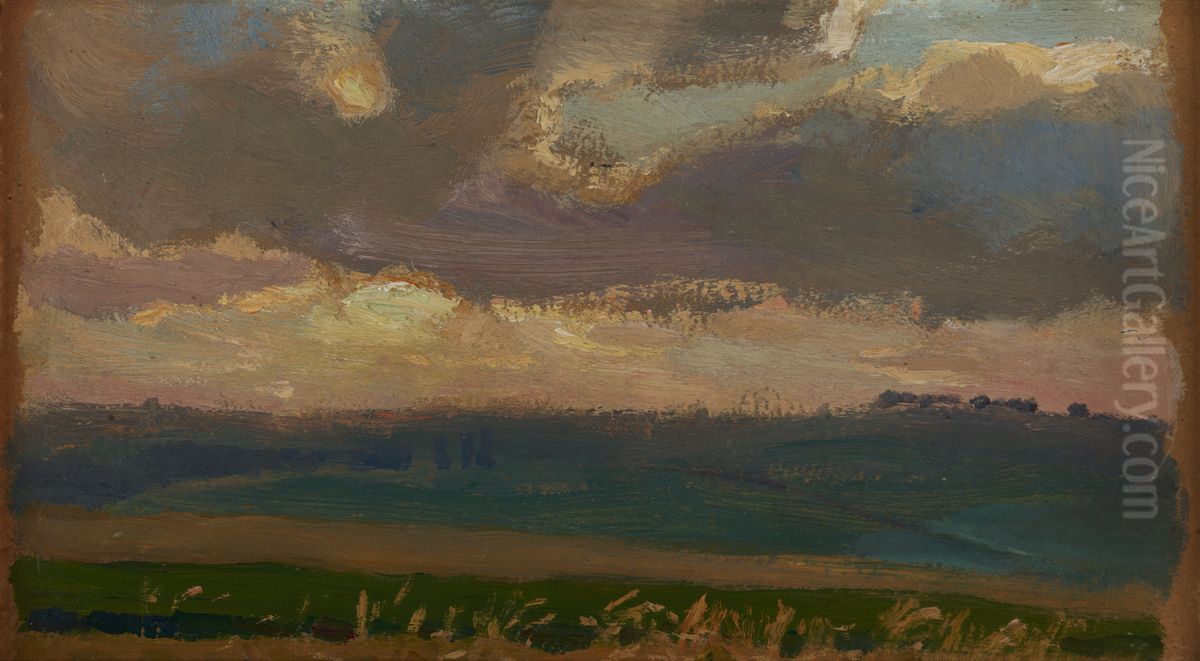 Fields at Proszowice Oil Painting by Jan Stanislawski