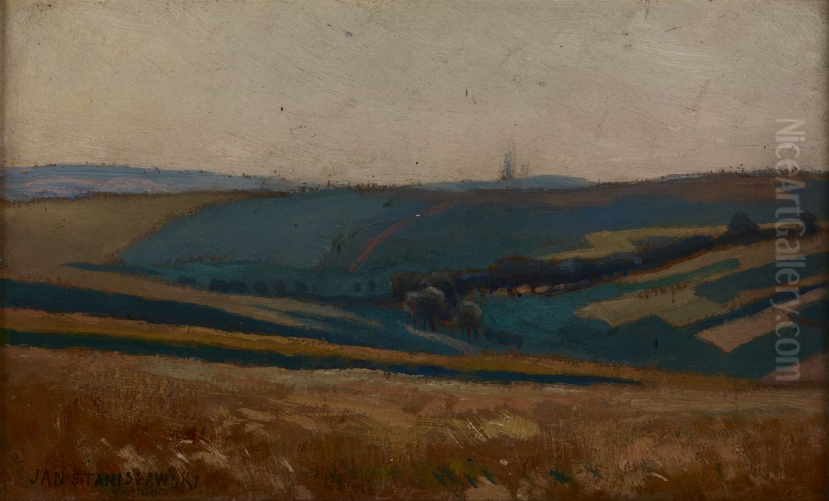 Field-Patches Oil Painting by Jan Stanislawski