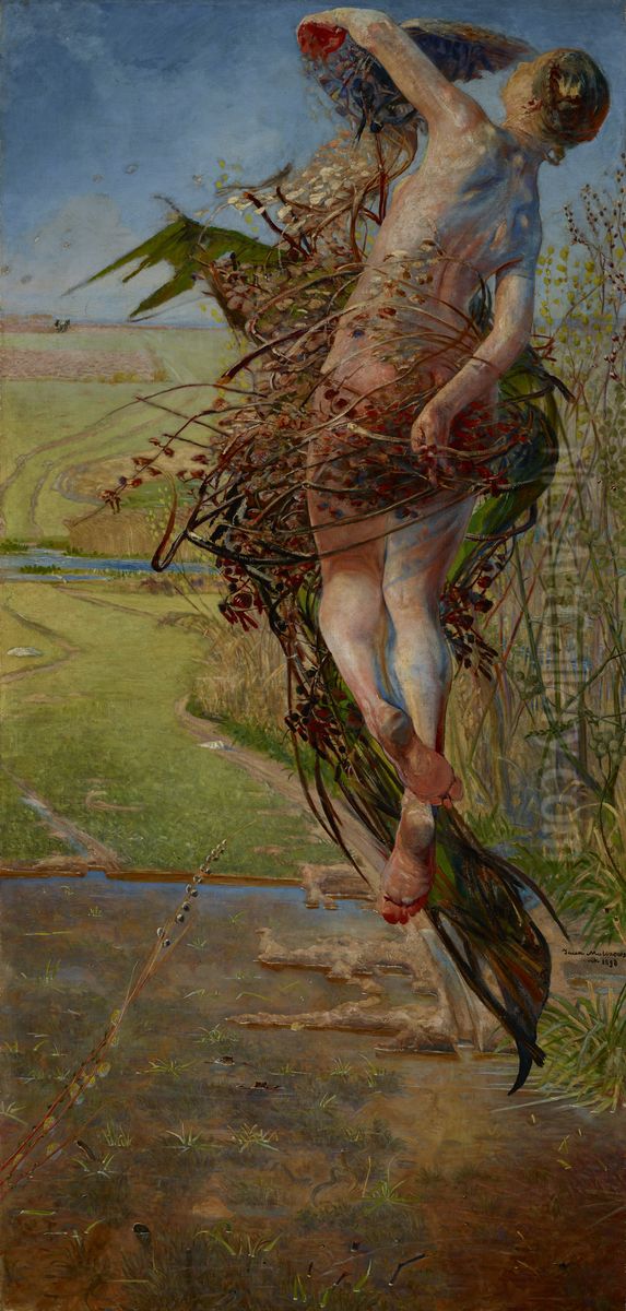 Spring Oil Painting by Jacek Malczewski