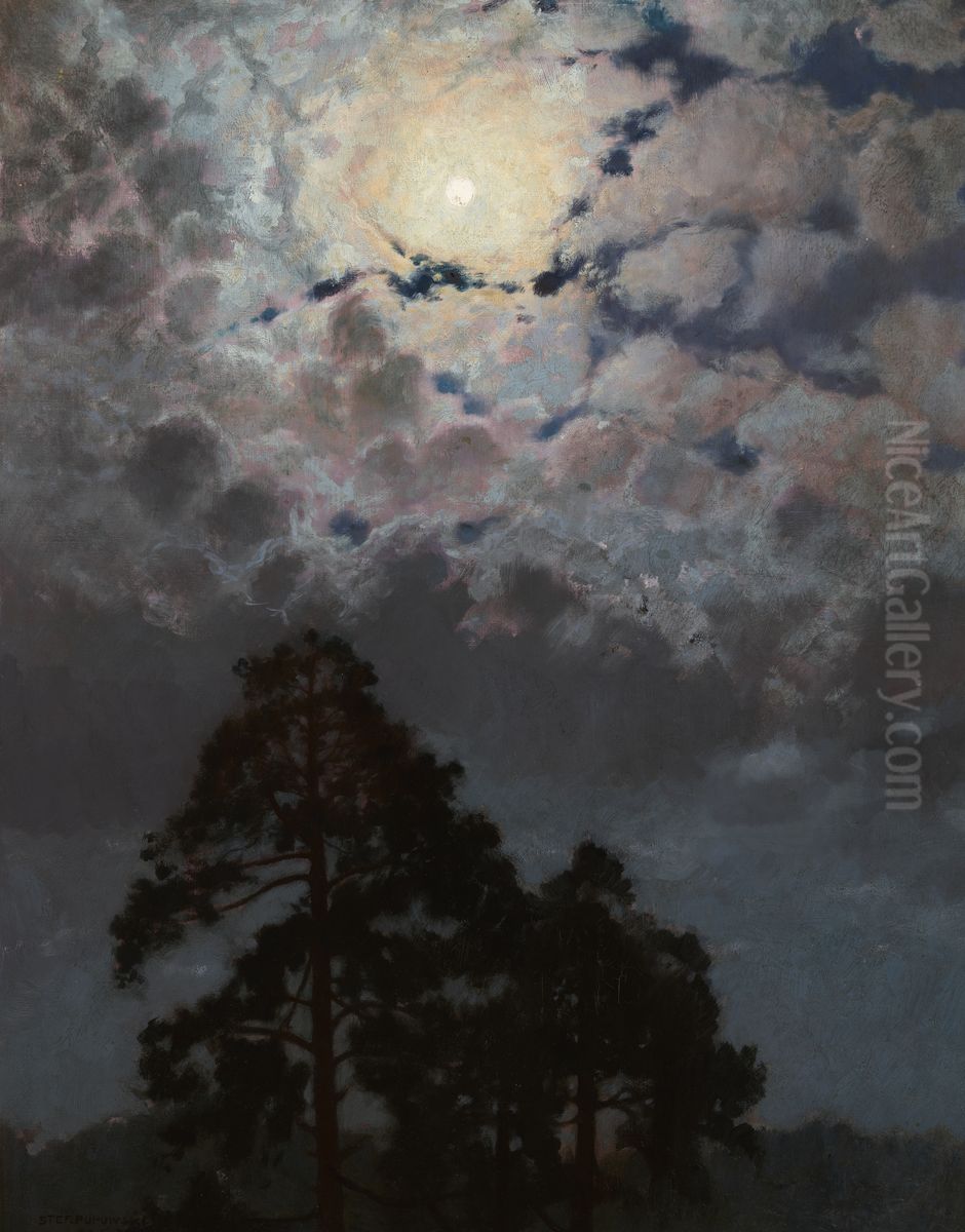 Pines Oil Painting by Stefan Popowski