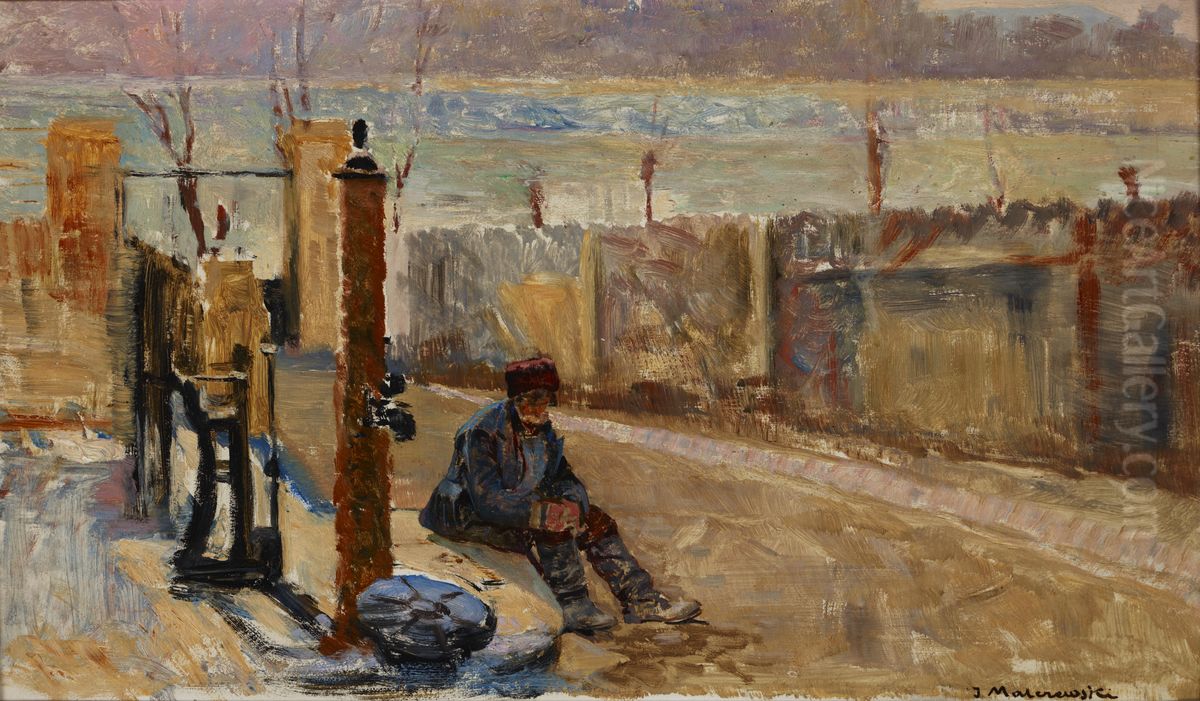 Embankments of the Vistula Oil Painting by Jacek Malczewski