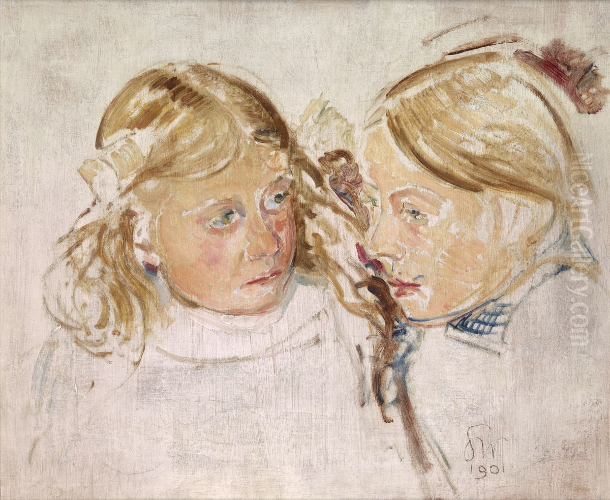 Double Portrait Oil Painting by Stanislaw Wyspianski