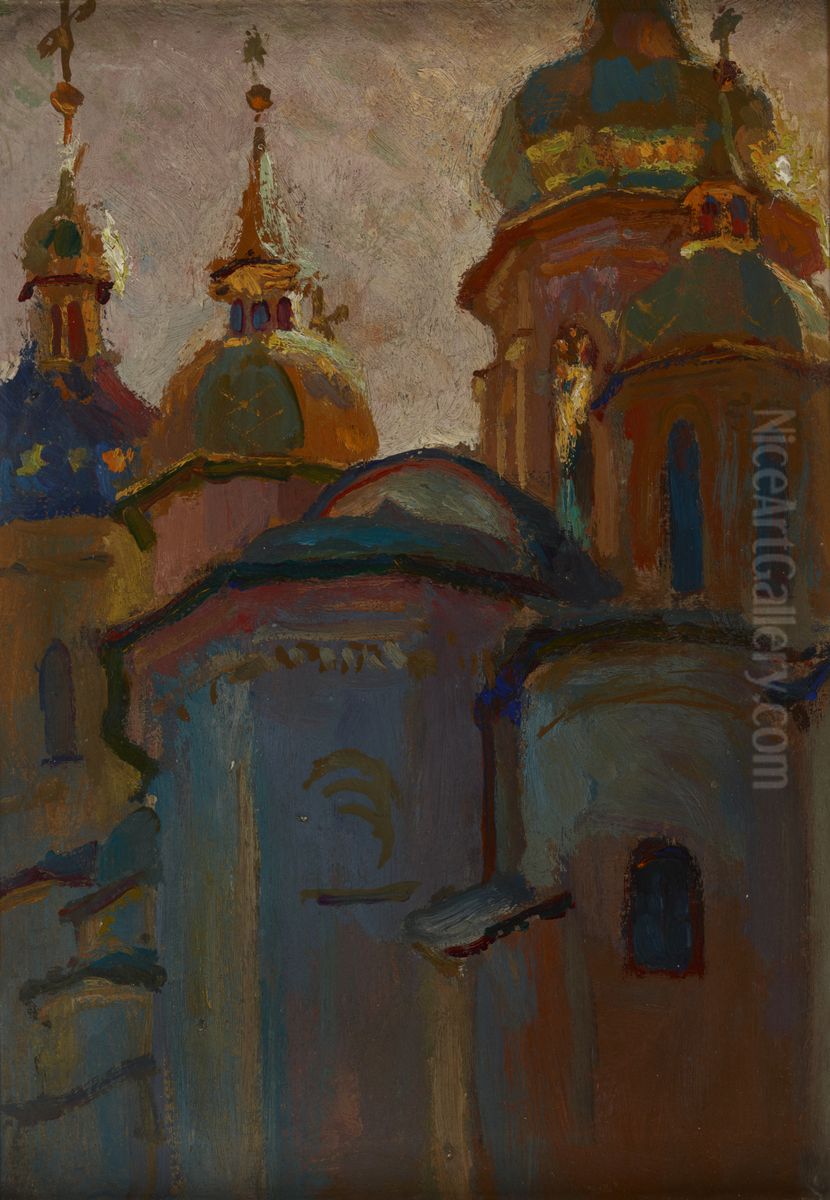 Saint Sophia's Orthodox Cathedral in Kyiv Oil Painting by Jan Stanislawski