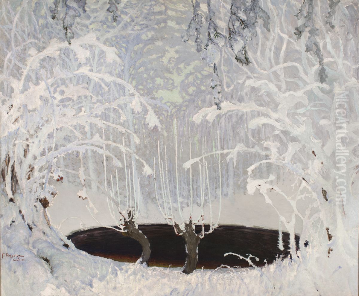 Winter Tale Oil Painting by Ferdynand Ruszczyc