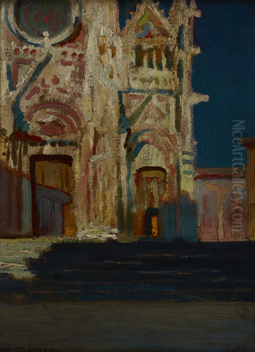 Cathedral in Sienna Oil Painting by Jan Stanislawski