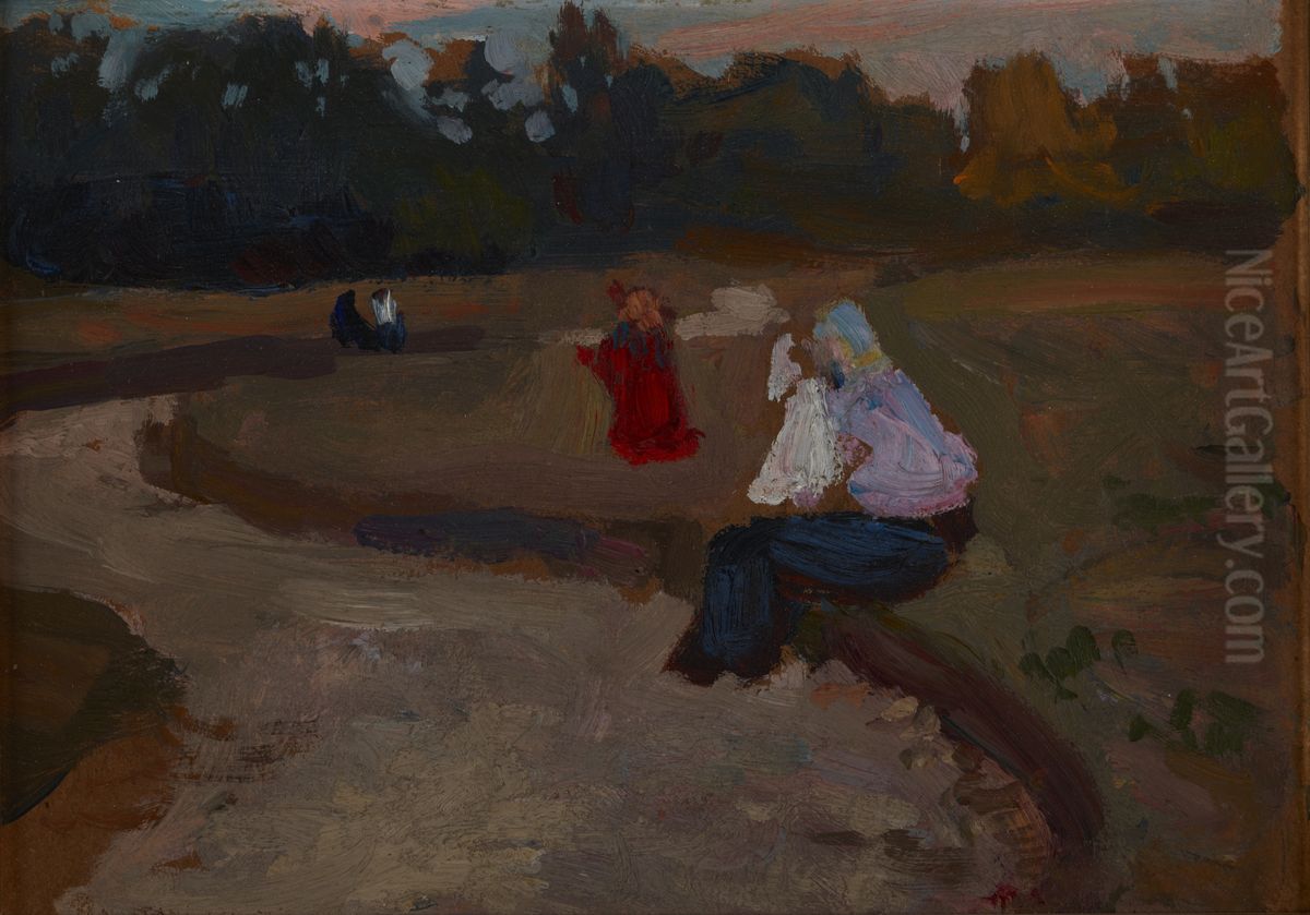 Theme from the Botanical Garden in Kyiv Oil Painting by Jan Stanislawski