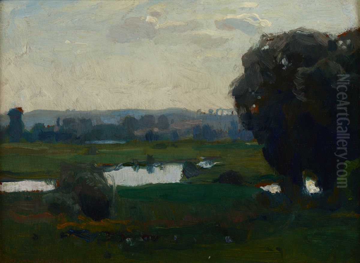 Morning Oil Painting by Jan Stanislawski