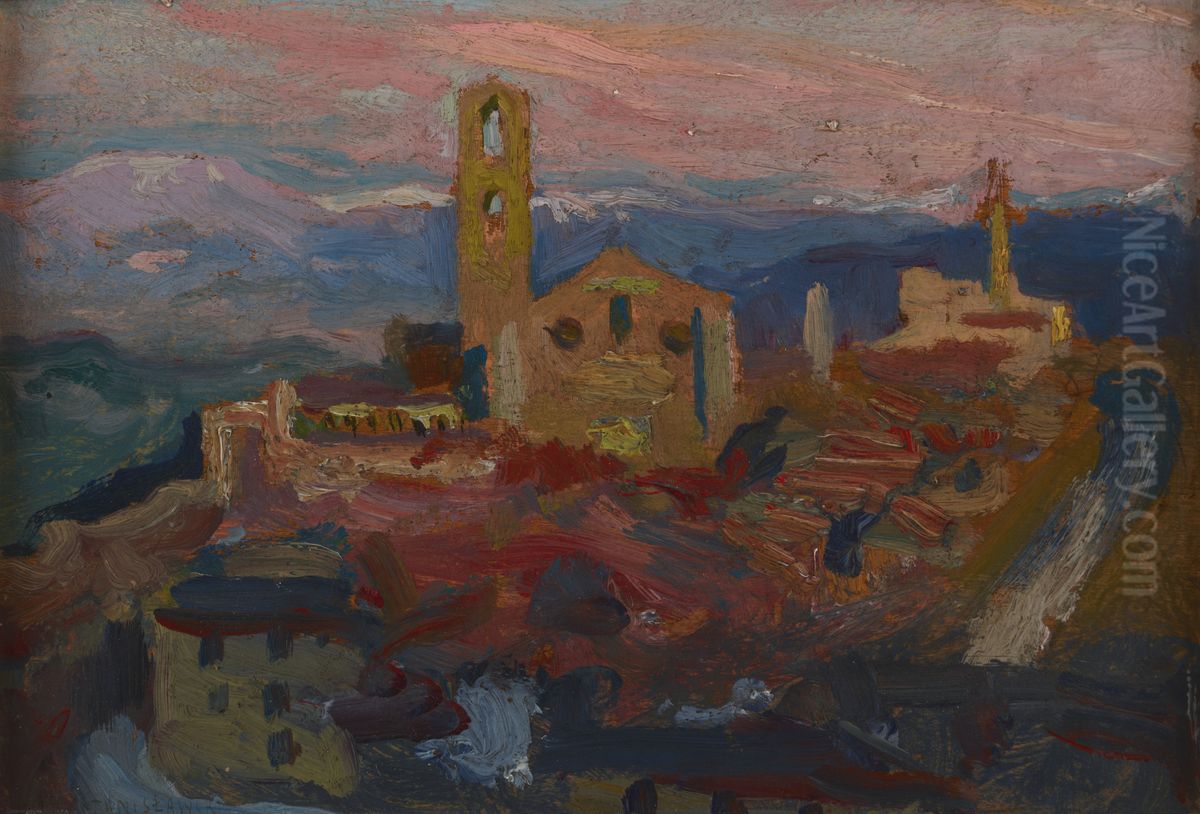 Peruggia at Twilight Oil Painting by Jan Stanislawski