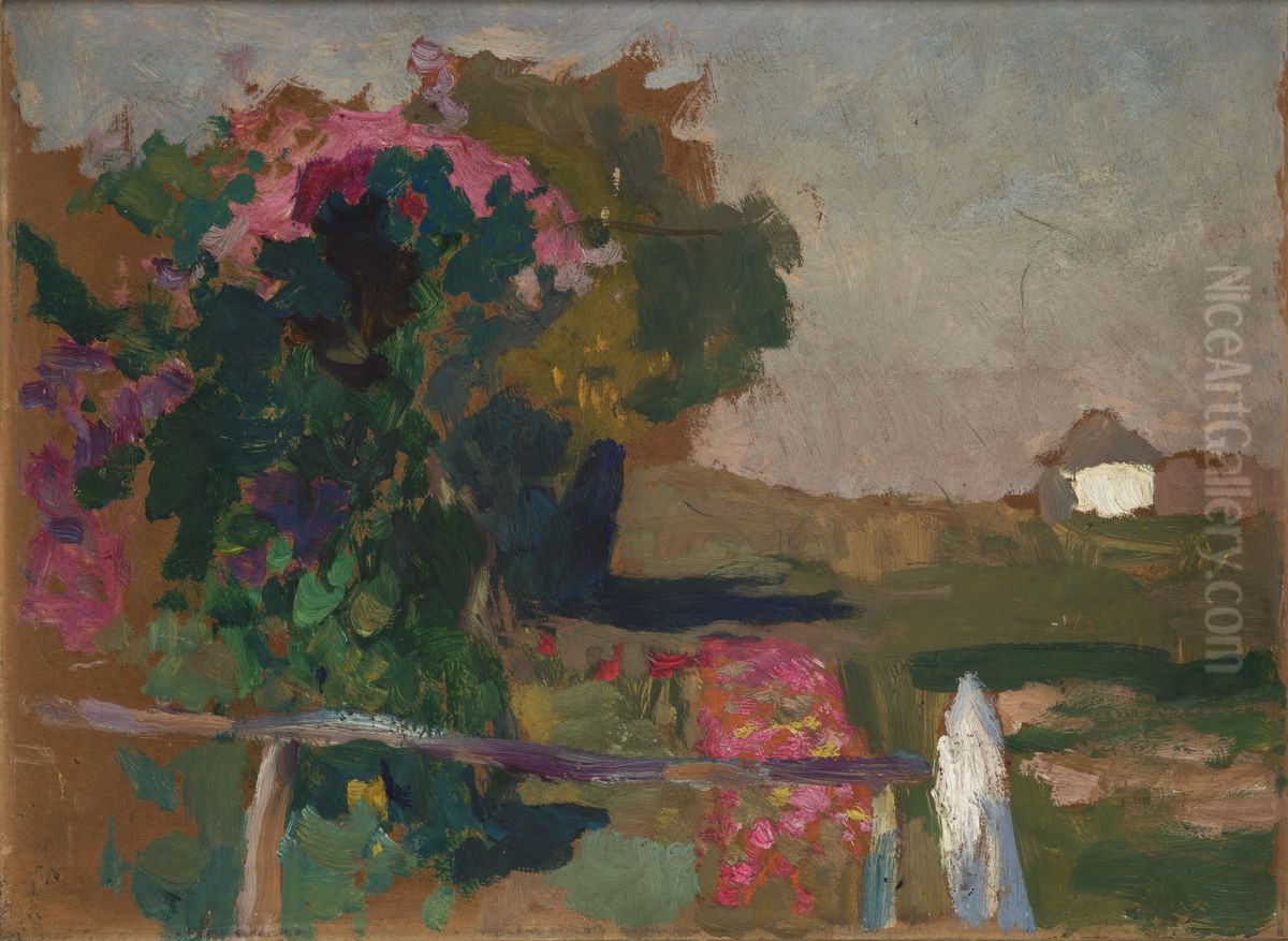 Ukrainian Theme Oil Painting by Jan Stanislawski