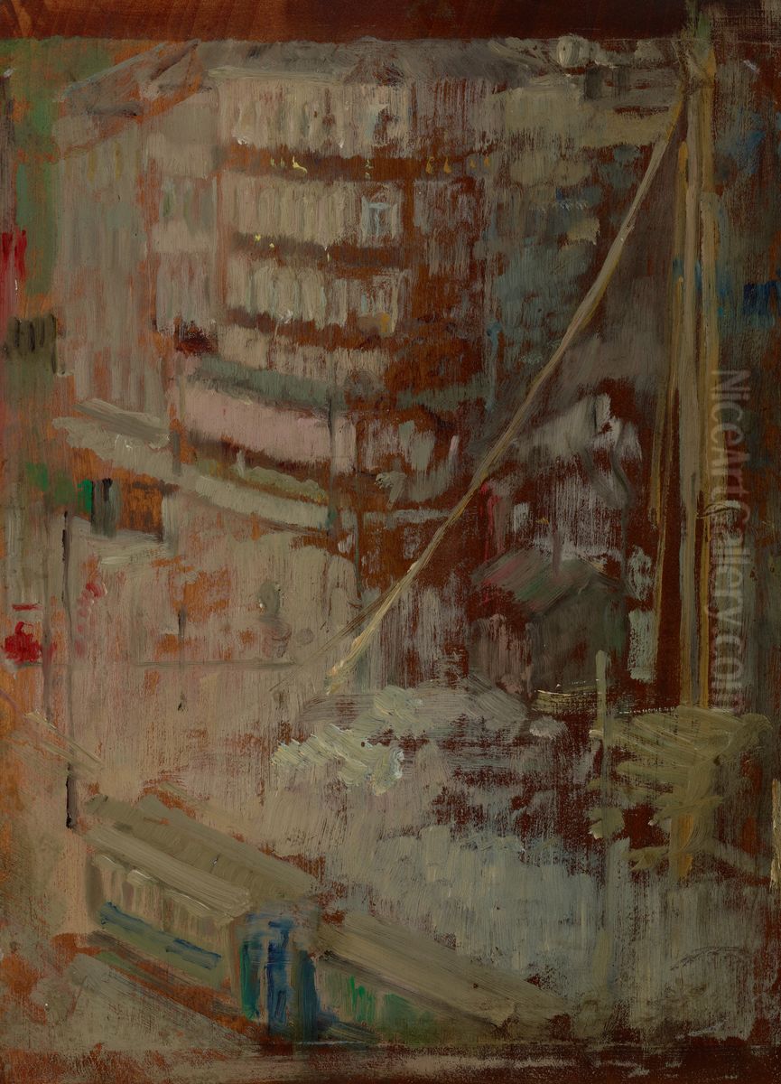 Motif from Paris Oil Painting by Olga Boznanska