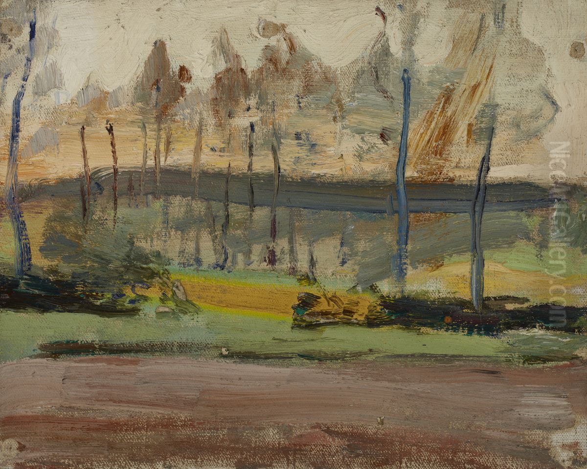 In Front of the Orthodox Church at Evening Oil Painting by Jan Ciaglinski