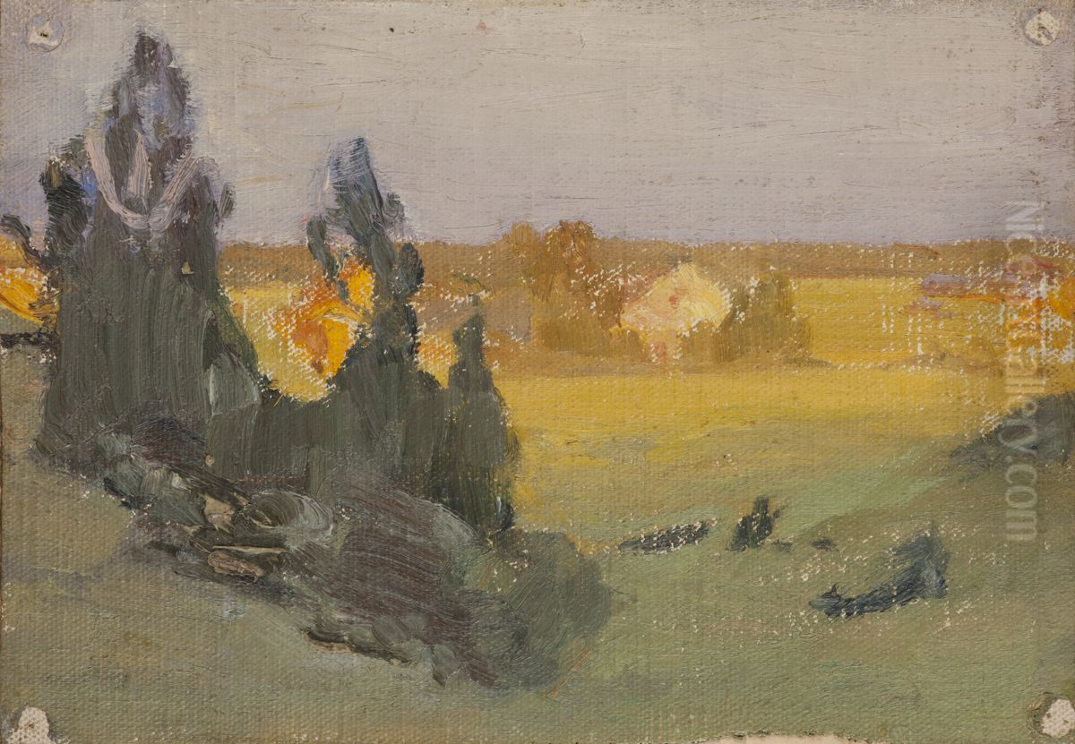 Evening Oil Painting by Jan Ciaglinski