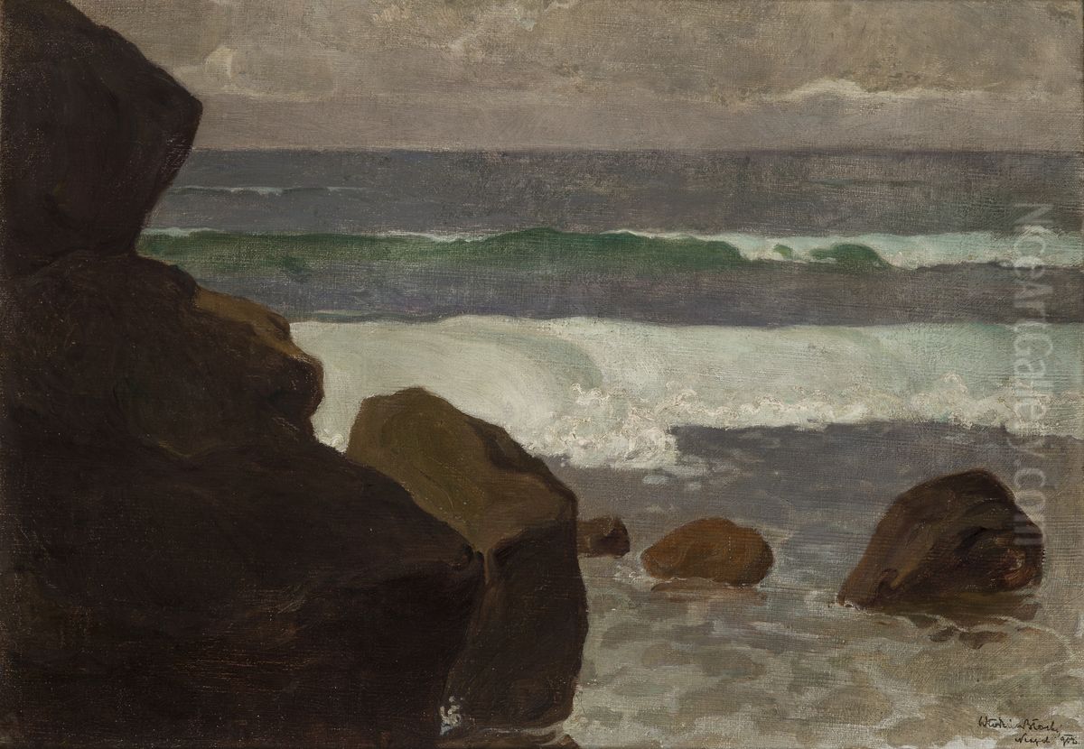 The Neapolitan Coast Oil Painting by Wlodzimierz Blocki