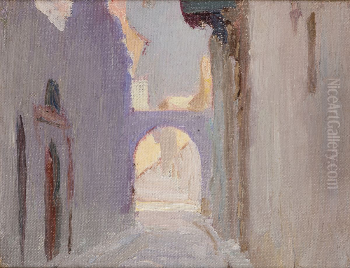 Tunis (A Street) Oil Painting by Jan Ciaglinski