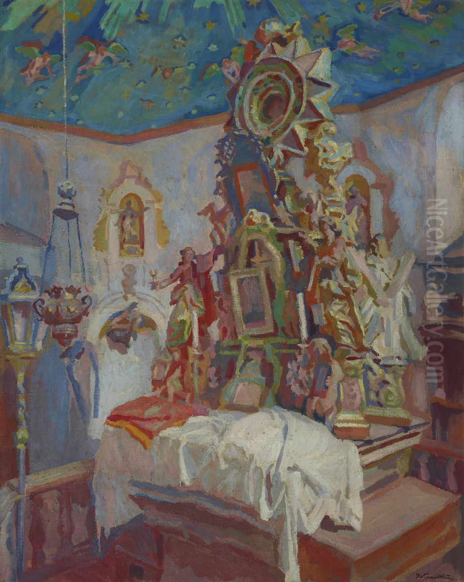 Forgotten Altar Oil Painting by Stanislaw Kamocki