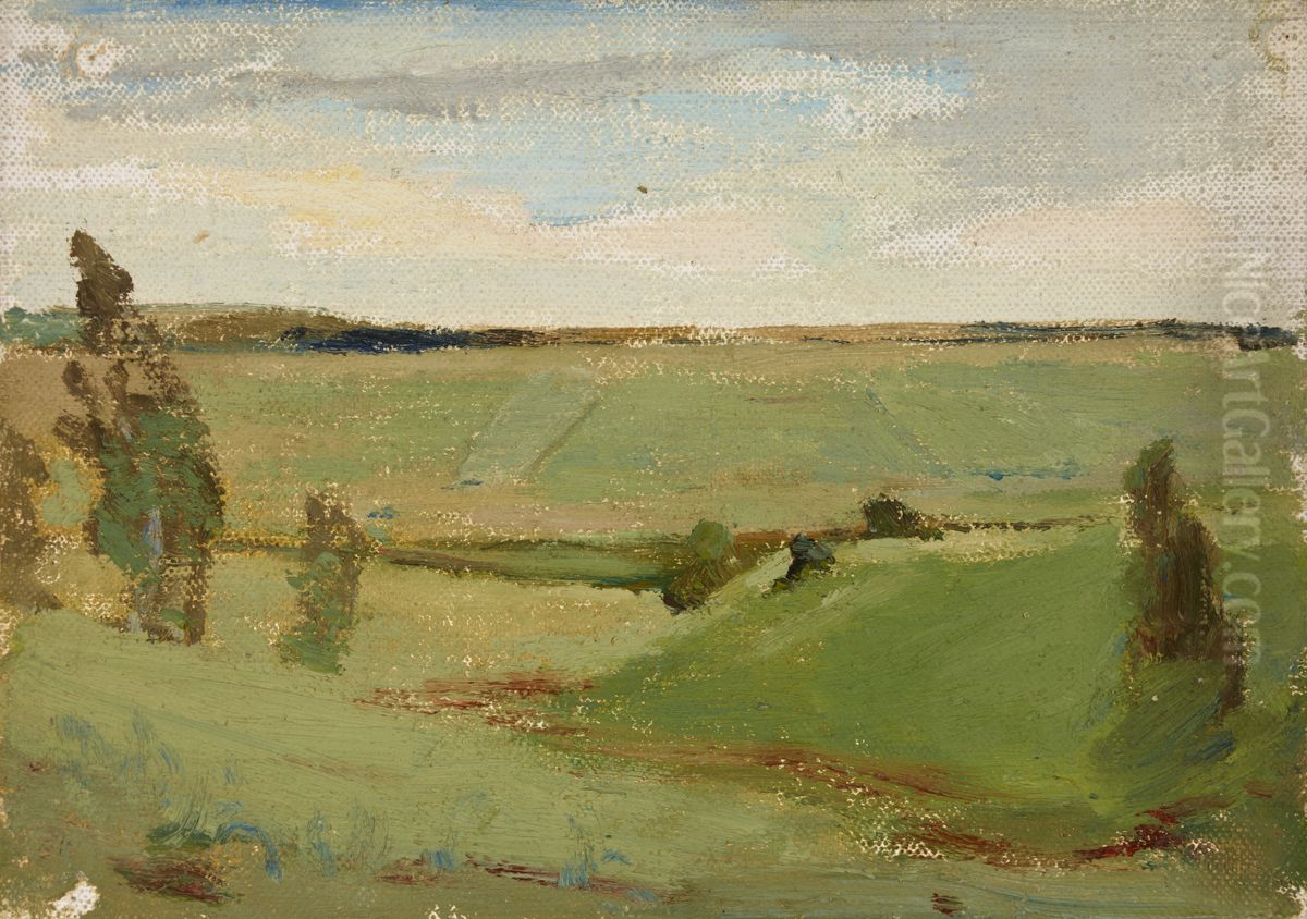 Northern Studies (By a River) Oil Painting by Jan Ciaglinski