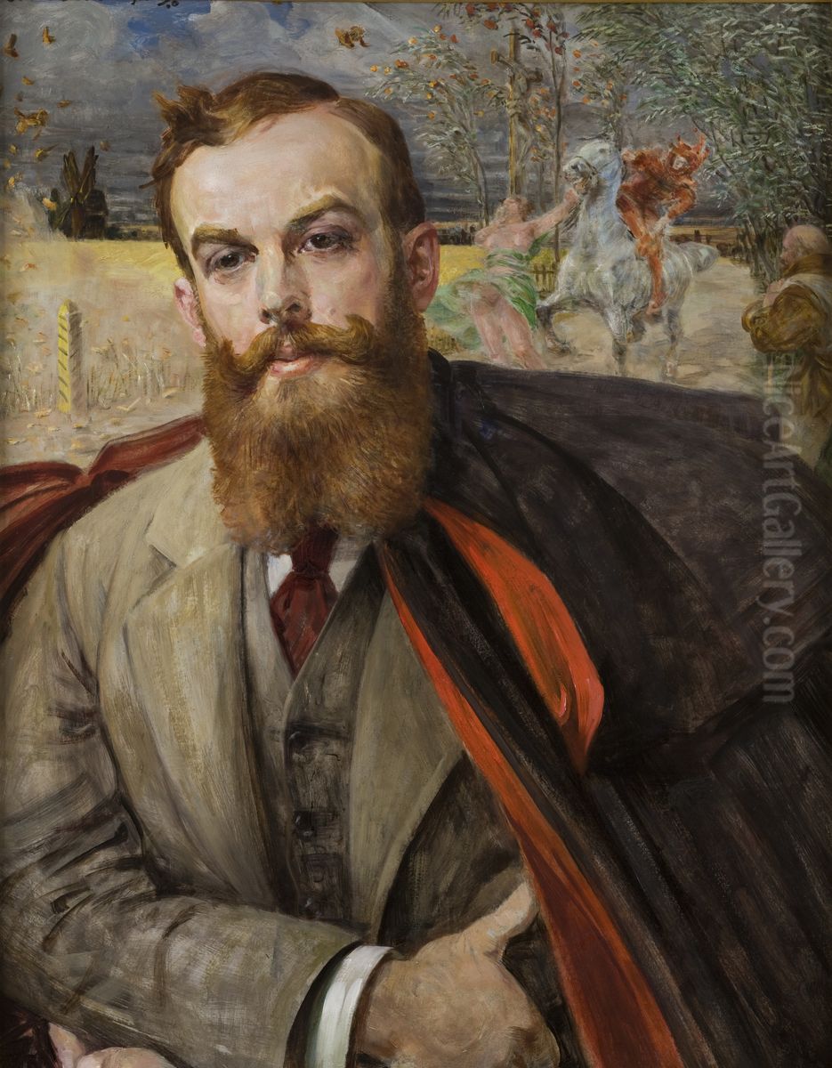 Portrait of Adam Lada-Cybulski Oil Painting by Jacek Malczewski