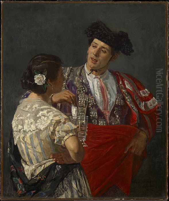 Offering the Panal to the Bullfighter Oil Painting by Mary Cassatt