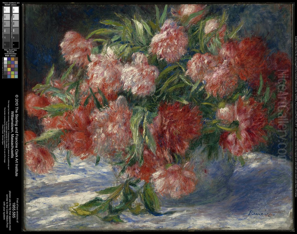 Peonies Oil Painting by Pierre Auguste Renoir