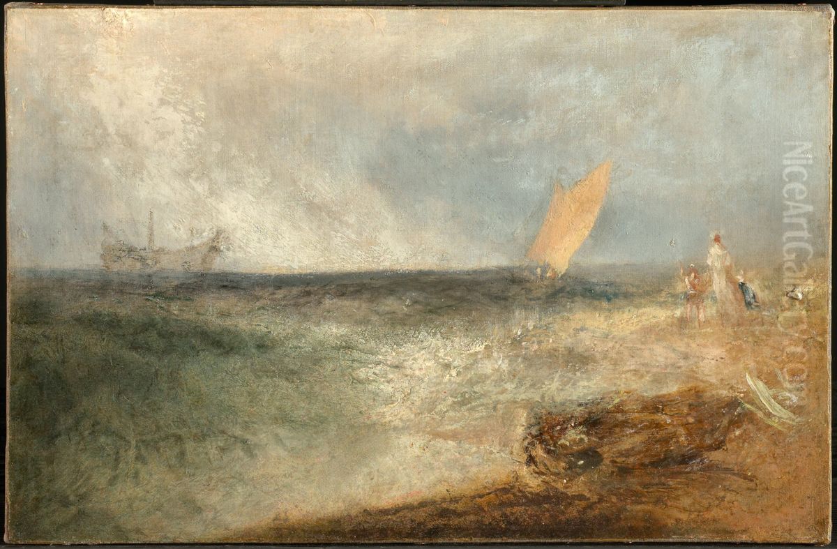 View off Margate, Evening Oil Painting by J. M. W. Turner