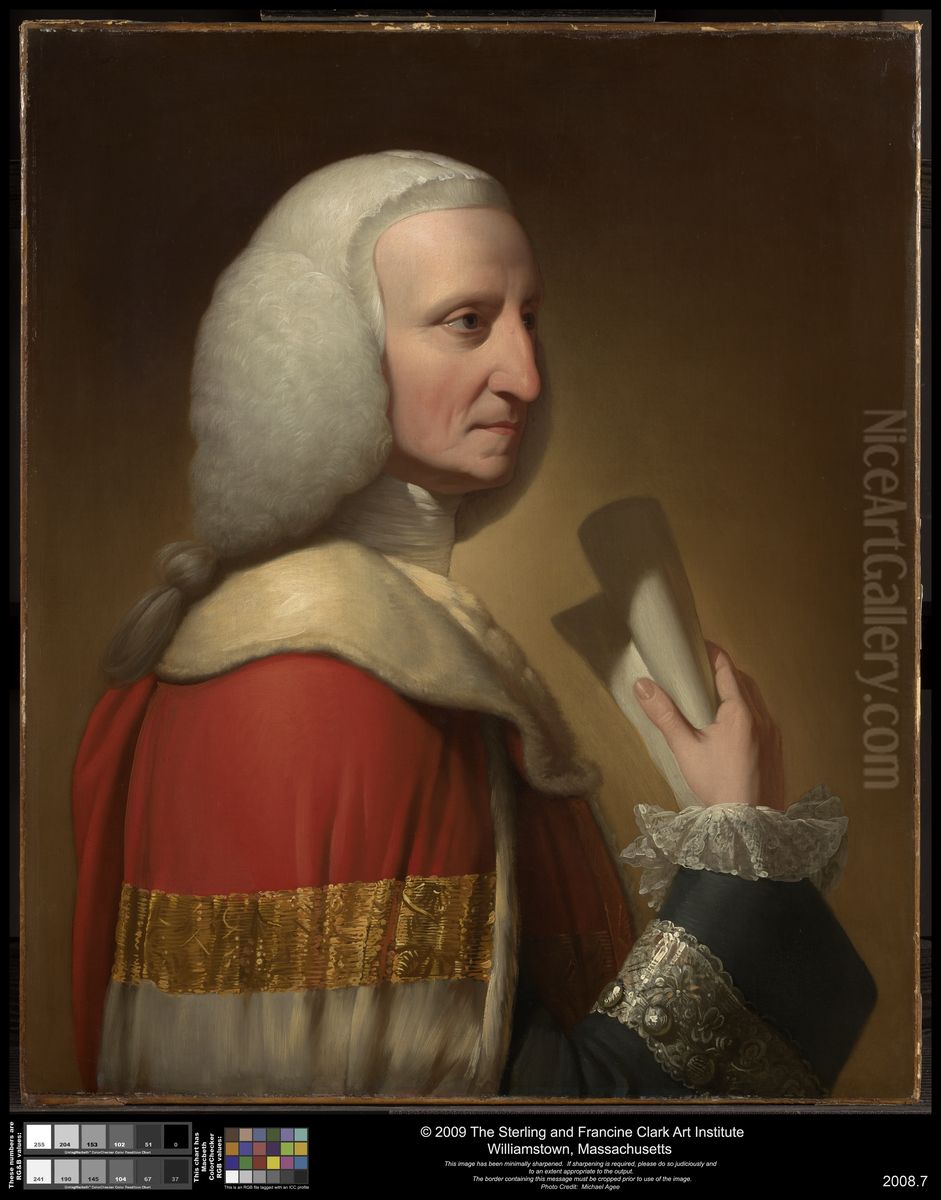 Portrait of George, First Lord Lyttelton Oil Painting by Benjamin West