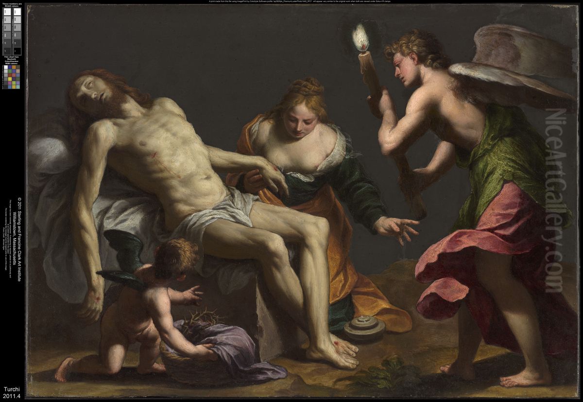 Lamentation over the Body of Christ Oil Painting by Alessandro Turchi