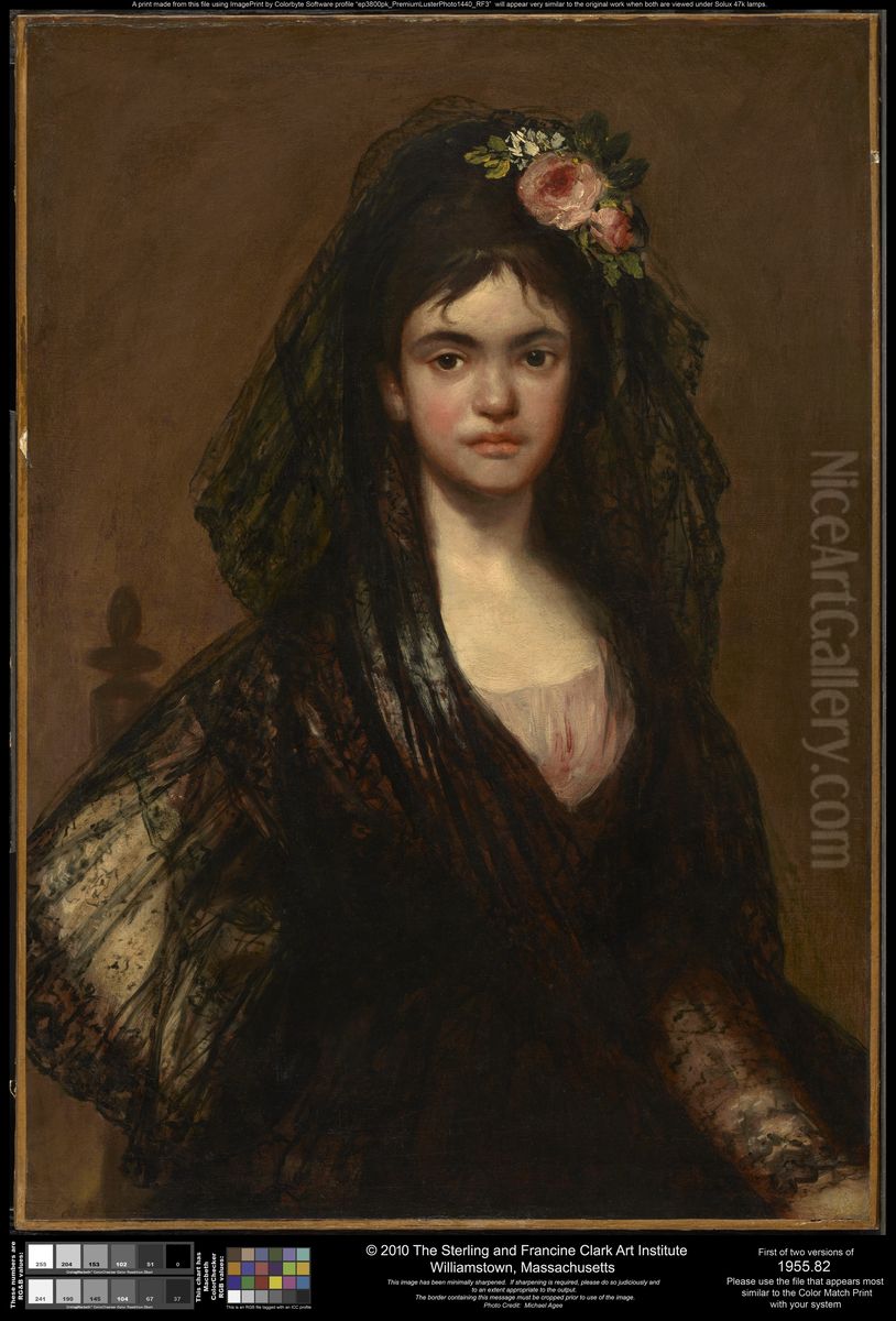 The Madrilena Oil Painting by Francisco Goya Fuendetodos