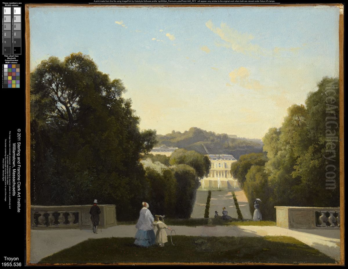 Saint-Cloud Oil Painting by Constant Troyon