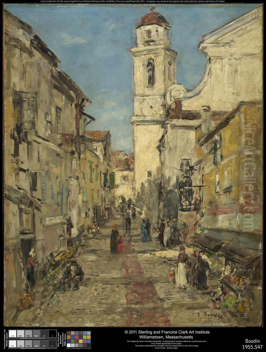 Villefranche Oil Painting by Eugene Louis Boudin