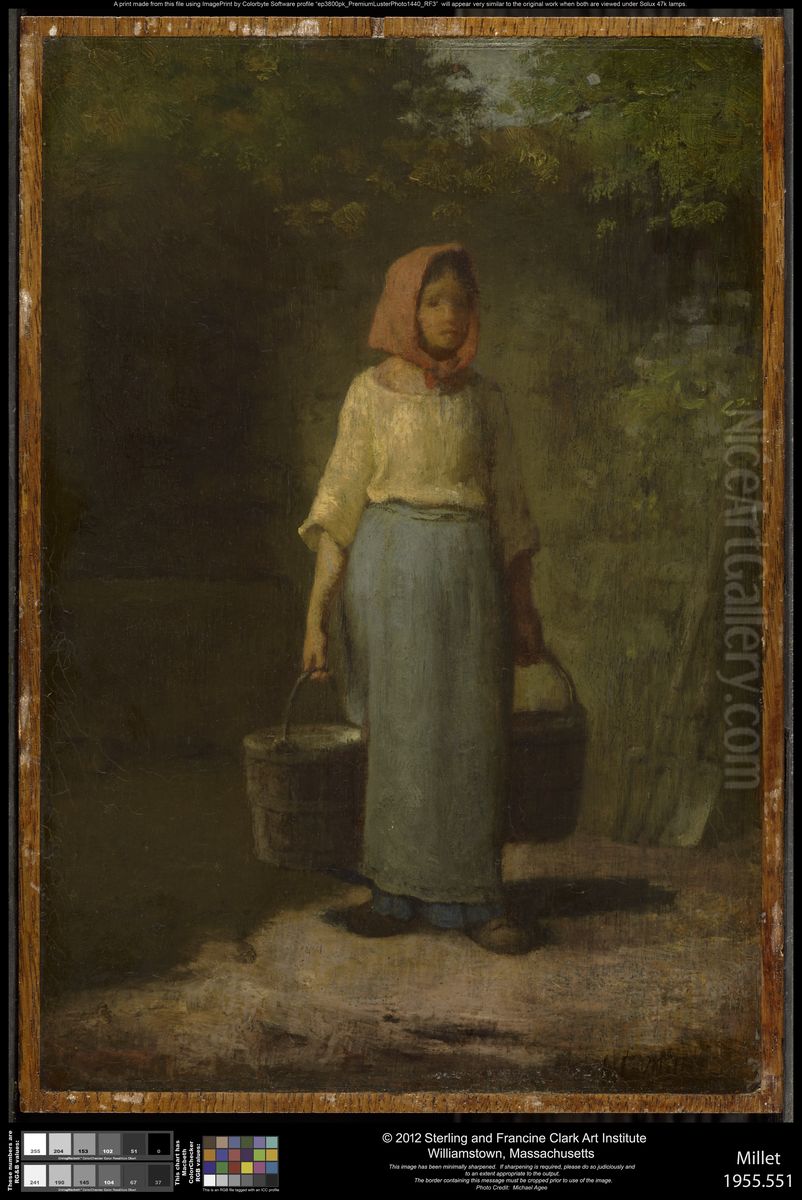 Peasant Girl Returning from the Well Oil Painting by Jean-Francois Millet