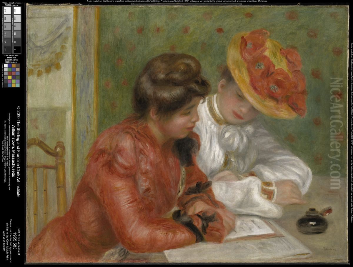 The Letter Oil Painting by Pierre Auguste Renoir