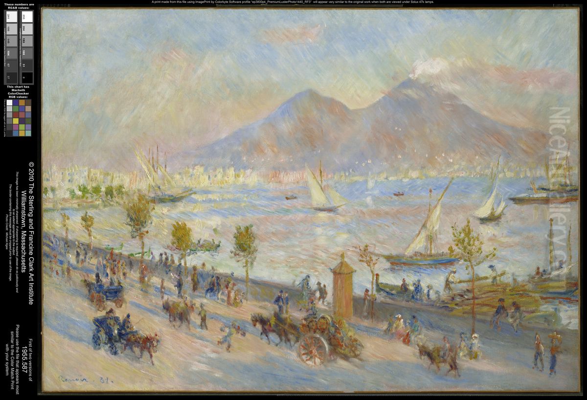 Bay of Naples, Evening Oil Painting by Pierre Auguste Renoir