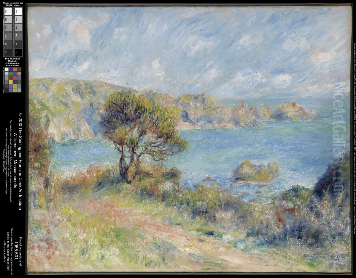 View at Guernsey Oil Painting by Pierre Auguste Renoir