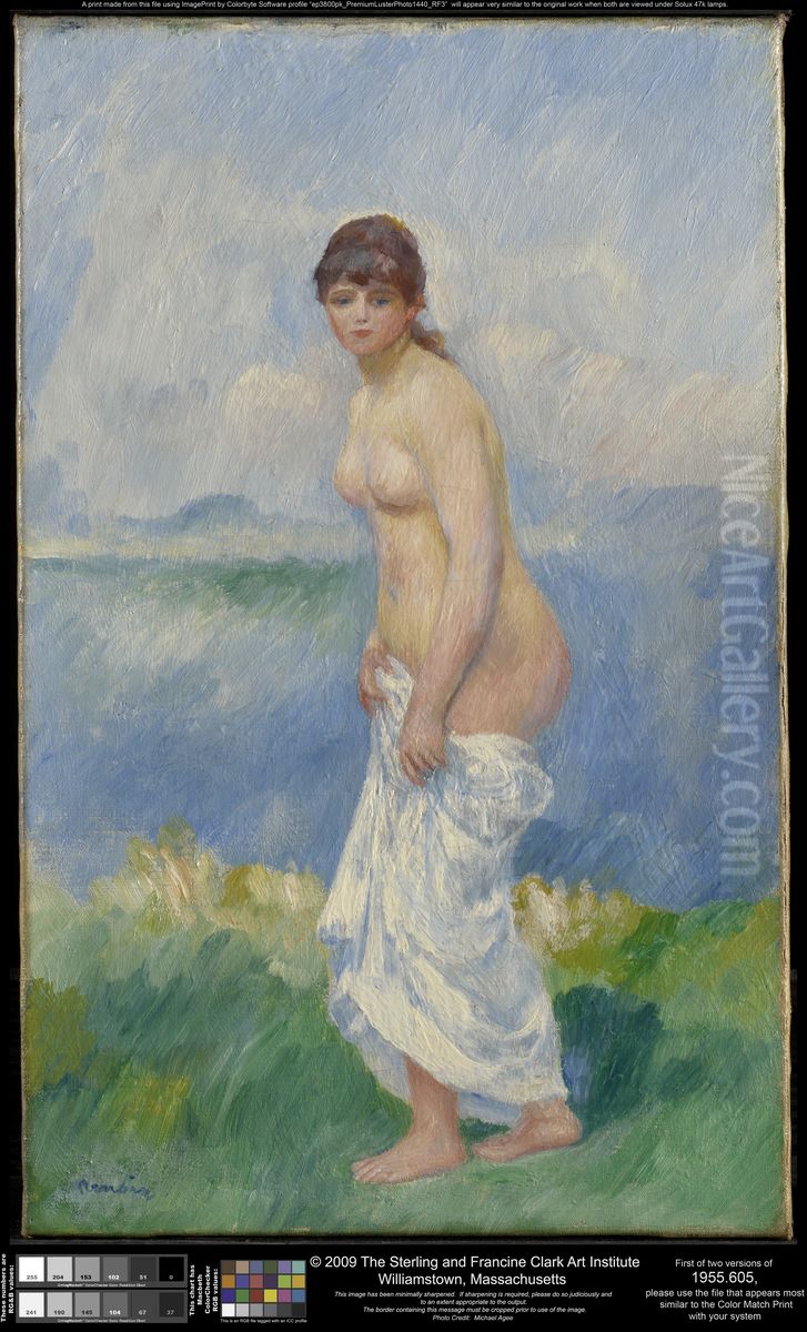 Standing Bather Oil Painting by Pierre Auguste Renoir