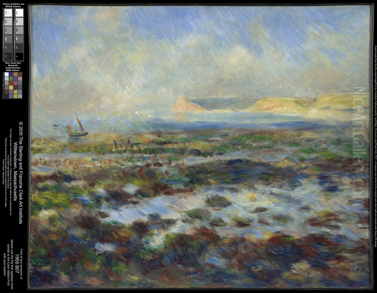 Low Tide, Yport Oil Painting by Pierre Auguste Renoir