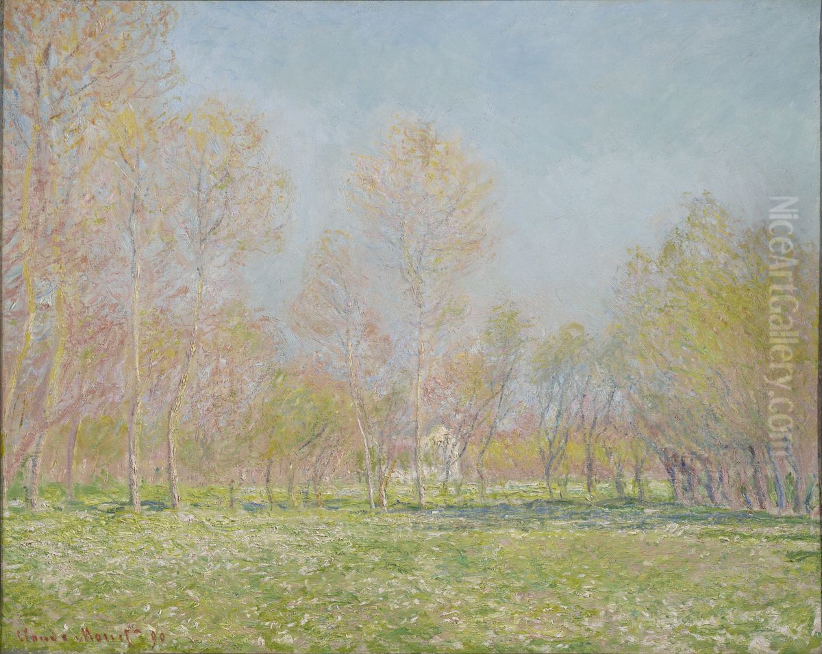 Spring in Giverny Oil Painting by Claude Oscar Monet