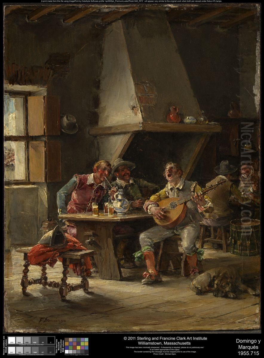 Drinking Song Oil Painting by Francisco Domingo Marques