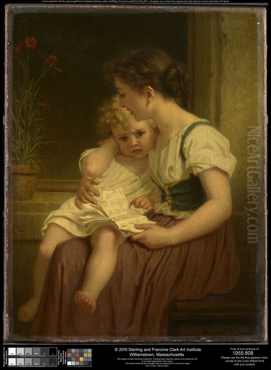 Mother and Child Oil Painting by Hugues Merle