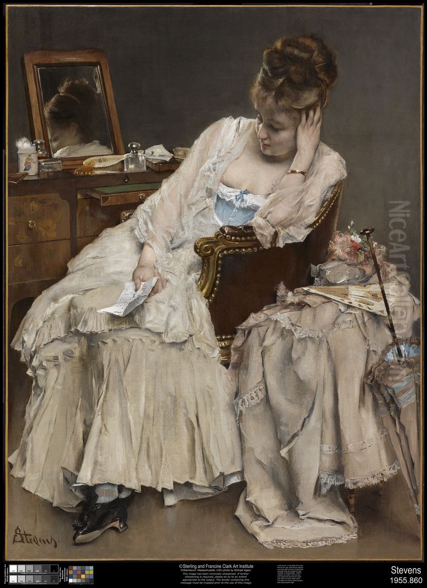Memories and Regrets Oil Painting by Alfred Stevens