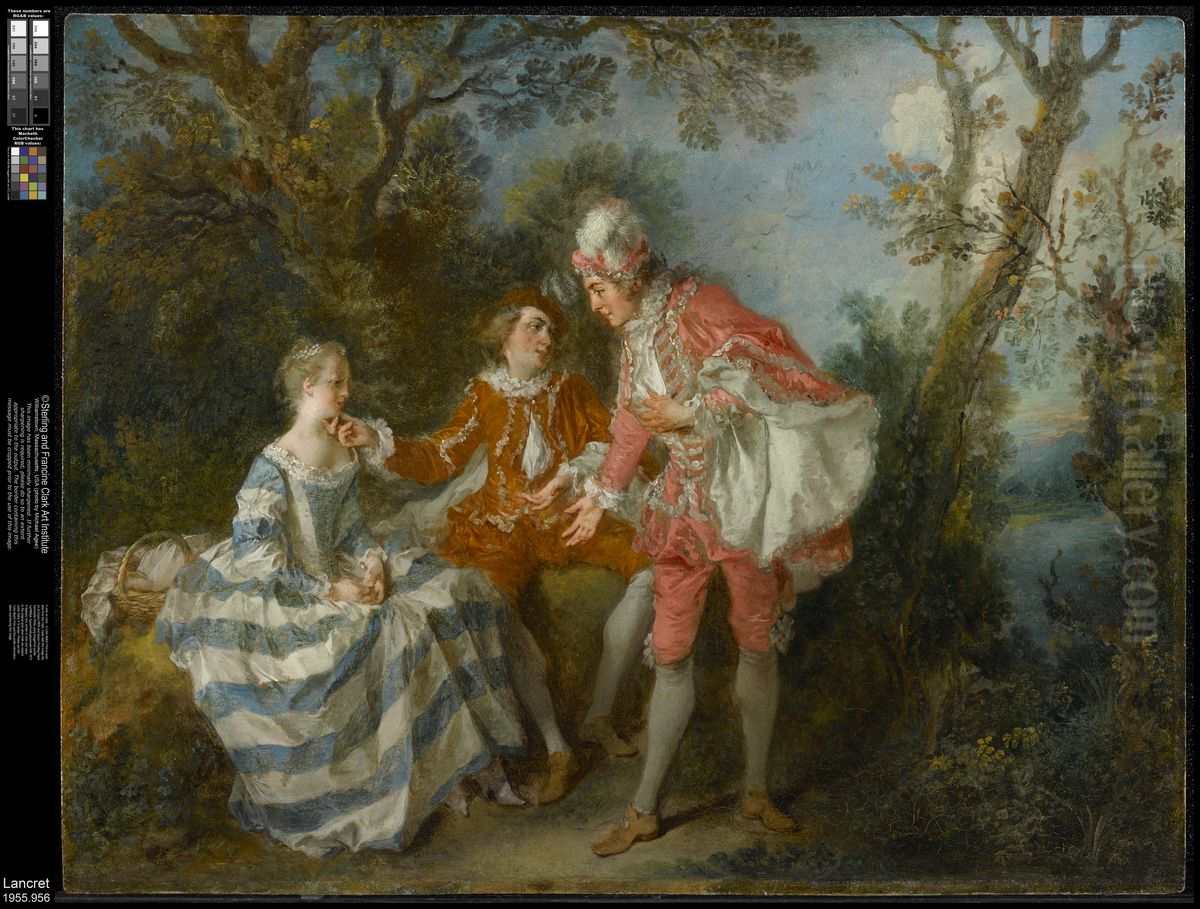 Two Friends Oil Painting by Nicolas Lancret