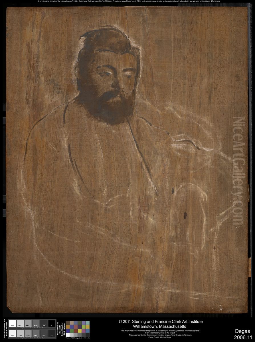 Portrait of a Man (Diego Martelli) Oil Painting by Edgar Degas