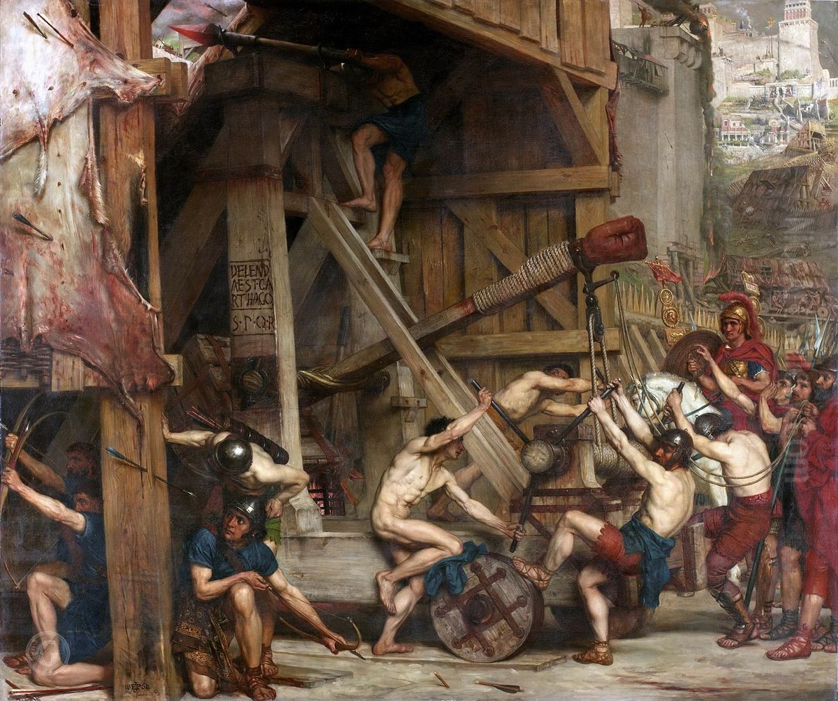Catapulta Oil Painting by Edward Poynter