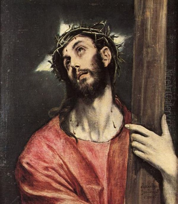 Christ with the Cross Oil Painting by El Greco