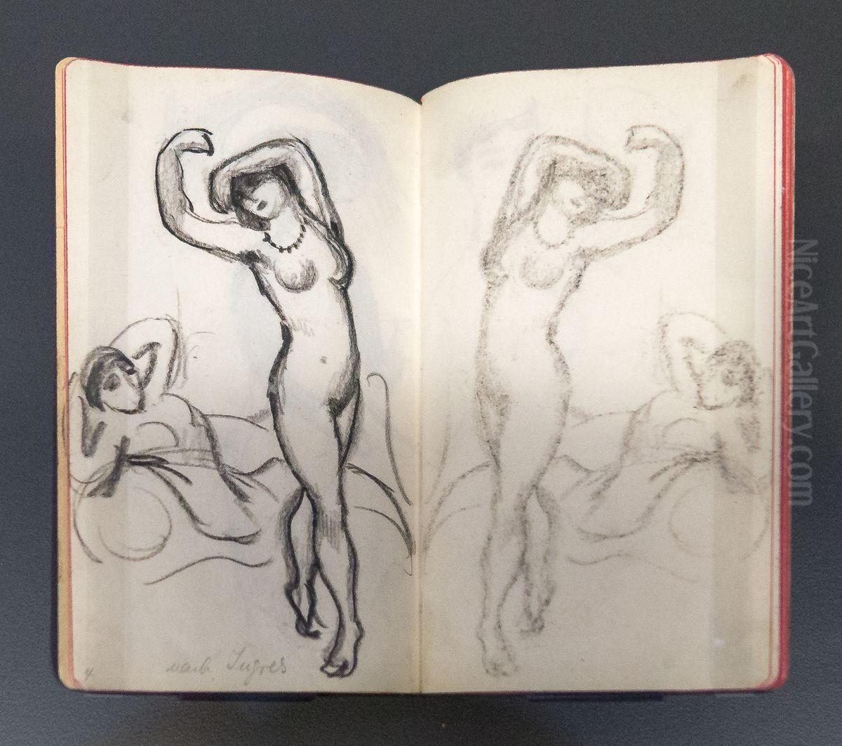 Skizzenbuch Nr. 34, S. 41 Oil Painting by August Macke